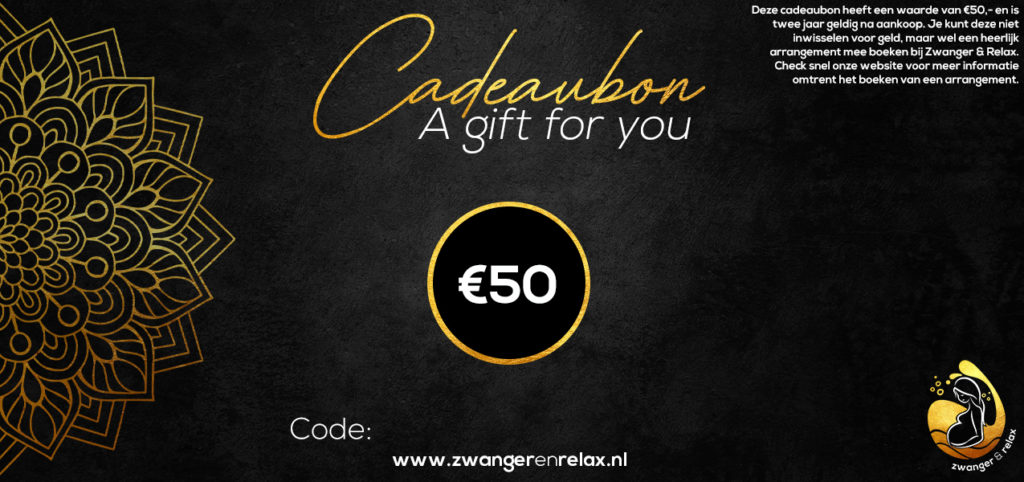 Cadeaubon digitaal €50,- Zwanger & Relax