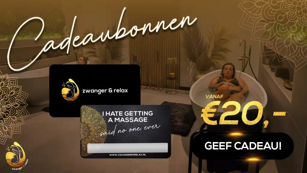 een cadeaubon van zwanger en relax